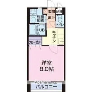 ラフィーネレゾンB棟【101号室】の間取り