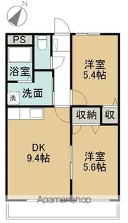ボヌール東水代【202号室】の間取り