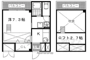 ジュネス モデルヌ【2階】の間取り