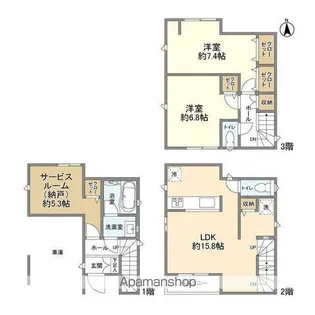 埼玉県さいたま市桜区田島4丁目【一戸建】の間取り
