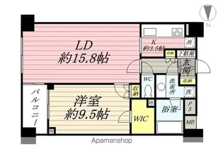 カスタリア高輪【8階】の間取り