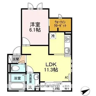リベルタ高柳【2階】の間取り