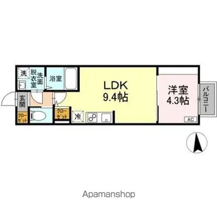 ジオ黒松【1階】の間取り
