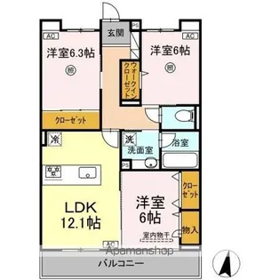 SINFARIA六本松【2階】の間取り