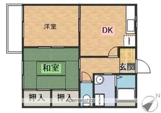フレグランス西大池【1階】の間取り