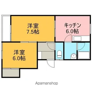 フレンドハウス友和A【201号室】の間取り