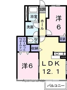 サンライト国分寺A【1階】の間取り