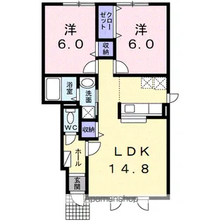 パークサイドC【1階】の間取り