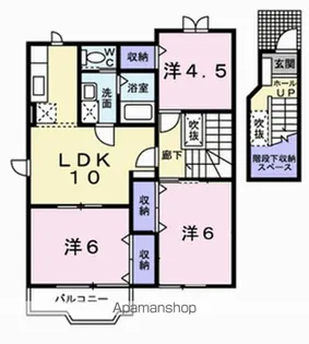レフィナードⅢ【204号室】の間取り