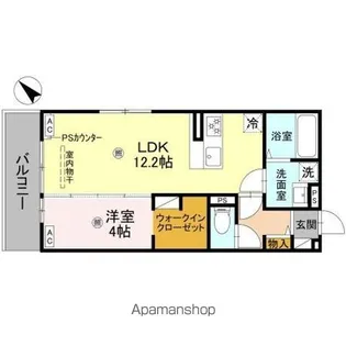 DーROOM平井B棟【2階】の間取り