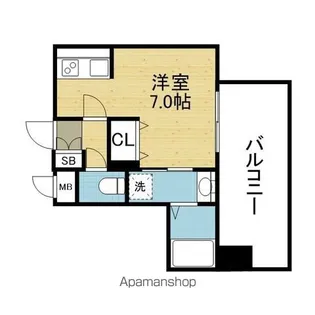ドゥーエ森ノ宮【6階】の間取り