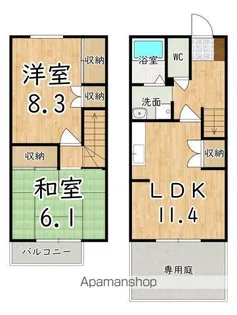 リビエールMAMI【1階】の間取り