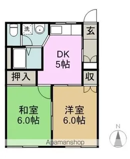 フレグランスファミリアA【102号室】の間取り