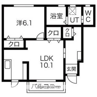 カーサジョヴァンニ【1階】の間取り