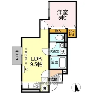 ファミーユ 恵【1階】の間取り