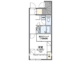 レオパレス沢田南【105号室】の間取り