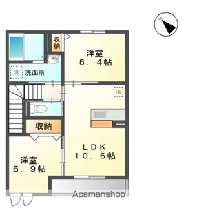 グレイスコート【202号室】の間取り