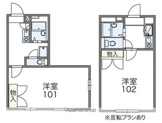 レオパレスKAASI・YAYOI【2階】の間取り