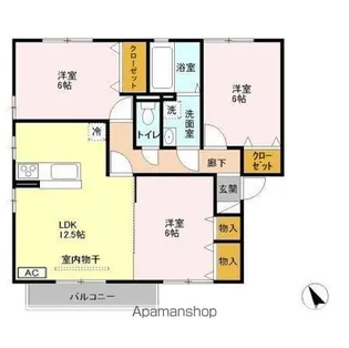 ソフィエル B【2階】の間取り