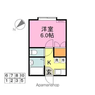 パレスウエスト【1階】の間取り