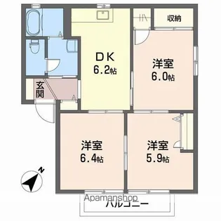 フォレスト北日吉 C棟【2階】の間取り