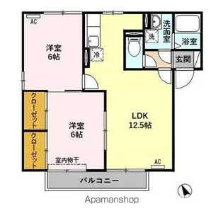 SALT VALLEY COURT(ソルトバレーコート ) A【2階】の間取り