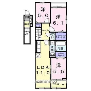 エリオス【2階】の間取り