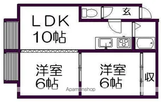 プレジデント花川【203.号室】の間取り