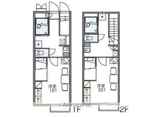 レオパレスエクセレント鹿嶋B【1階】の間取り