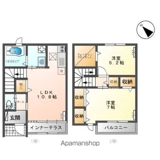 グランディールⅡ【101号室】の間取り
