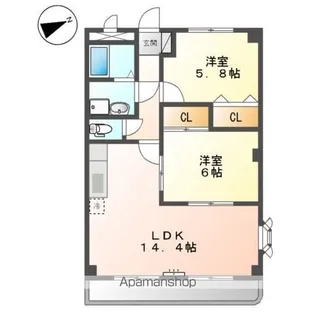 サンフォレスト曙【2階】の間取り