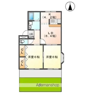 メルヴェール弐番館【1階】の間取り