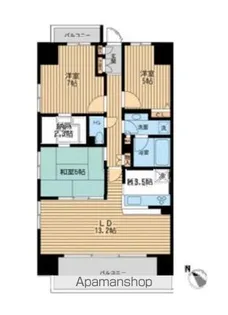 エコロジー千葉みなとレジデンス【6階】の間取り