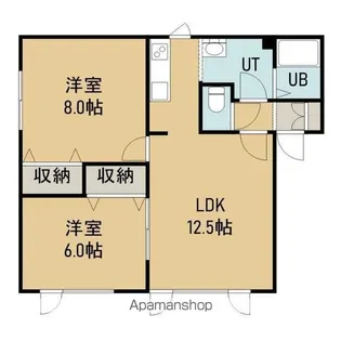 ハウスコンフォートF【2階】の間取り