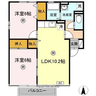 プリムローズ DEF【2階】の間取り