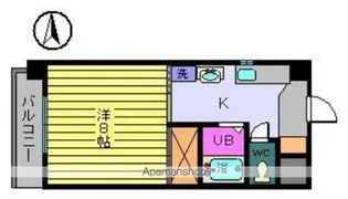 ピュアジュネスM−J−K【4階】の間取り