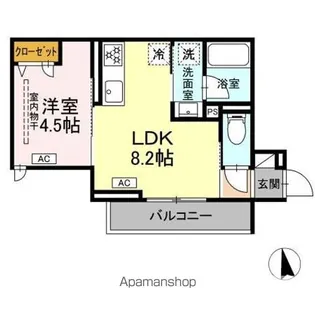 セレスティア徳丸 A【2階】の間取り