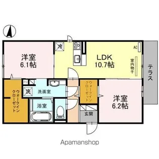 イーストラインII【1階】の間取り