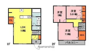 LIVELE FINE 天神山【1階】の間取り