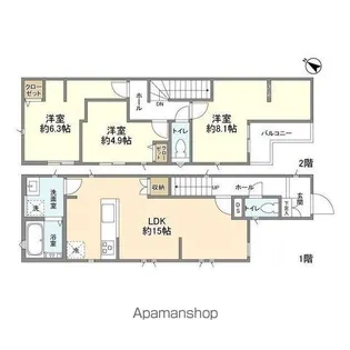 千葉県船橋市高根台7丁目【一戸建】の間取り