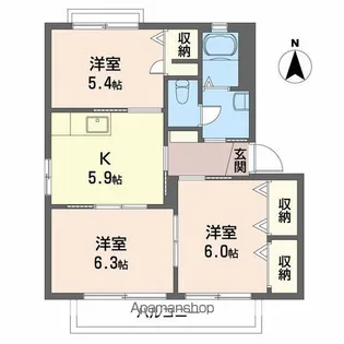 バリュージュ新町 A棟【2階】の間取り