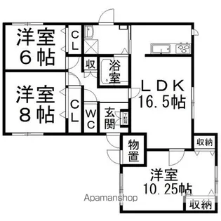 Sマンション【1階】の間取り