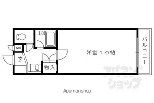 ウッドワード布屋町【203号室】の間取り
