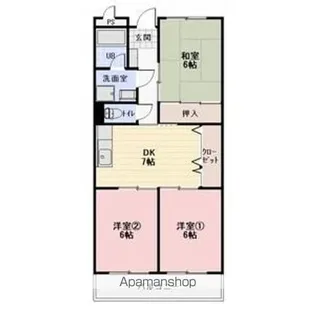 リンピアMIYAKE【2階】の間取り