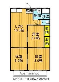 メゾン・ソレイユⅠ【203号室】の間取り
