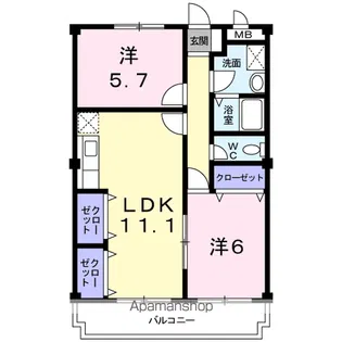 グランドール柏【3階】の間取り