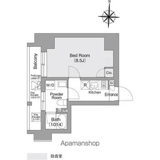 コンフォリア・リヴ森下MUTIO【9階】の間取り