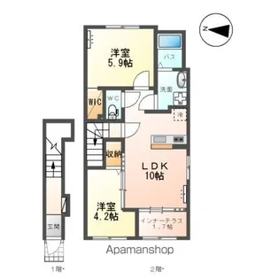 コンソラール【203号室】の間取り