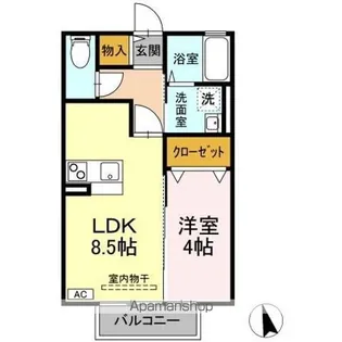 ドエル桐野【2階】の間取り