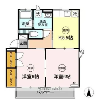 クレストヤマ【1階】の間取り